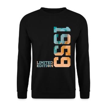 67TH BIRTHDAY LIMITED EDITION 1959 - Unisex Sweatshirt - black - Front - Alina (178cm) & Michal (187cm)