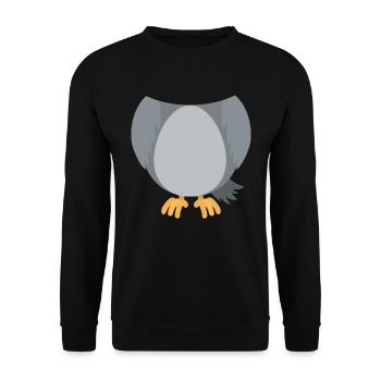 Funny Animal Owl Costume For Halloween - Unisex Sweatshirt - black - Front - Alina (178cm) & Michal (187cm)