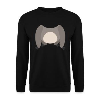 Funny Animal Sloth Costume For Halloween - Unisex Sweatshirt - black - Front - Alina (178cm) & Michal (187cm)