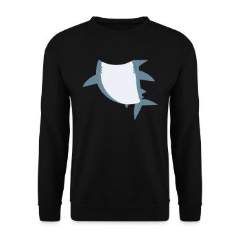 Funny Animal Shark Costume For Halloween - Unisex Sweatshirt - black - Front - Alina (178cm) & Michal (187cm)