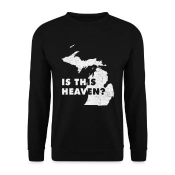 Land Map America State Home Heaven Michigan - Unisex Pullover - Schwarz - Vorne - Alina (178cm) & Michal (187cm)