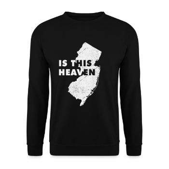 Land Map America State Home Heaven New Jersey - Unisex Sweatshirt - black - Front - Alina (178cm) & Michal (187cm)