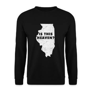 Carte terrestre Amérique État Accueil Paradis Illinois - Sweat-shirt Unisexe - noir - Devant - Alina (178cm) & Michal (187cm)