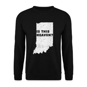 Land Map America State Home Heaven Indiana - Unisex Sweatshirt - black - Front - Alina (178cm) & Michal (187cm)