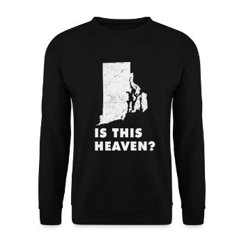 Land Map America State Home Heaven Rhode Island - Unisex Sweatshirt - black - Front - Alina (178cm) & Michal (187cm)