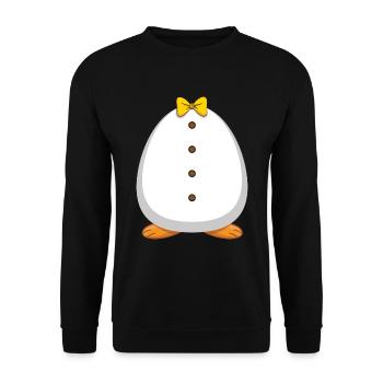 Funny Animal Penguin Bird Costume For Halloween - Unisex Sweatshirt - black - Front - Alina (178cm) & Michal (187cm)