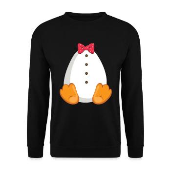 Funny Animal Penguin Costume For Halloween - Unisex Sweatshirt - black - Front - Alina (178cm) & Michal (187cm)