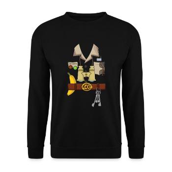 Funny Zoo Keeper Costume For Halloween - Unisex Sweatshirt - black - Front - Alina (178cm) & Michal (187cm)