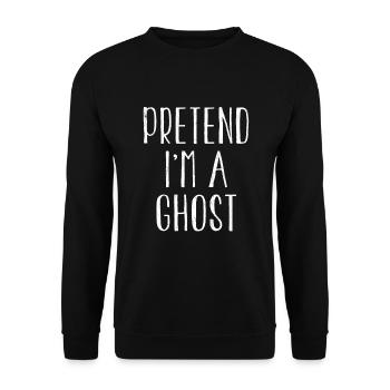 Drôle de faire semblant que je suis un costume de fantôme pour Halloween - Sweat-shirt Unisexe - noir - Devant - Alina (178cm) & Michal (187cm)