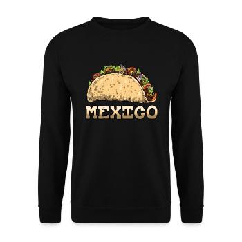 Vintage Mexican Food Mexico Taco - Unisex Pullover - Schwarz - Vorne - Alina (178cm) & Michal (187cm)