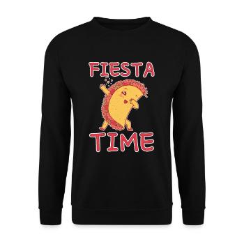 Cute Kawaii Heart Mexico Party Dab Dabbing Taco - Unisex Sweatshirt - black - Front - Alina (178cm) & Michal (187cm)