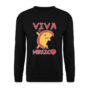 Cute Kawaii Heart Live Mexico Dab Dabbing Taco - Unisex Sweatshirt - black - Front - Alina (178cm) & Michal (187cm)