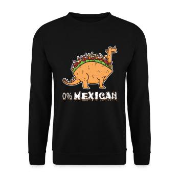 Zero Mexican Cute Kawaii Dinosaur Animal Taco - Unisex Pullover - Schwarz - Vorne - Alina (178cm) & Michal (187cm)