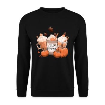 Spice Pumpkin Fall Thanksgiving Season Autumn - Unisex Sweatshirt - black - Front - Alina (178cm) & Michal (187cm)