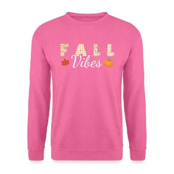 Pumpkin Fall Vibes Thanksgiving Season Autumn - Unisex Pullover - Pink - Vorne