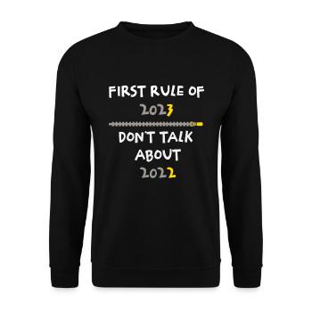 Happy New Year 2023 Rule Of 2023 New Year - Unisex Sweatshirt - black - Front - Alina (178cm) & Michal (187cm)