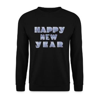 Happy New Year 2023 Hello 2023 New Year - Unisex Sweatshirt - black - Front - Alina (178cm) & Michal (187cm)