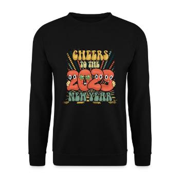 Cheers To 2023 New Year 2023 Hello 2023 New Year - Unisex Sweatshirt - black - Front - Alina (178cm) & Michal (187cm)