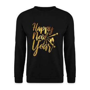 Celebrate 2023 Wine 2023 Happy New Year 2023 - Unisex Sweatshirt - black - Front - Alina (178cm) & Michal (187cm)