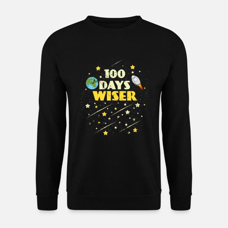 Student 100th Day Wiser Ship 100 Days Of School - Unisex Pullover - Schwarz