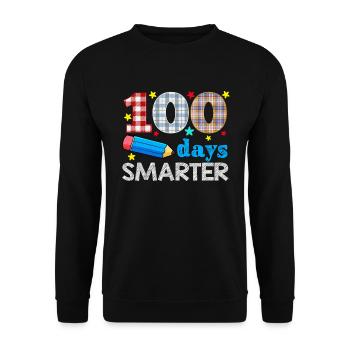 Plaid 100th Day Smarter 100 Days Of School - Unisex Pullover - Schwarz - Vorne - Alina (178cm) & Michal (187cm)