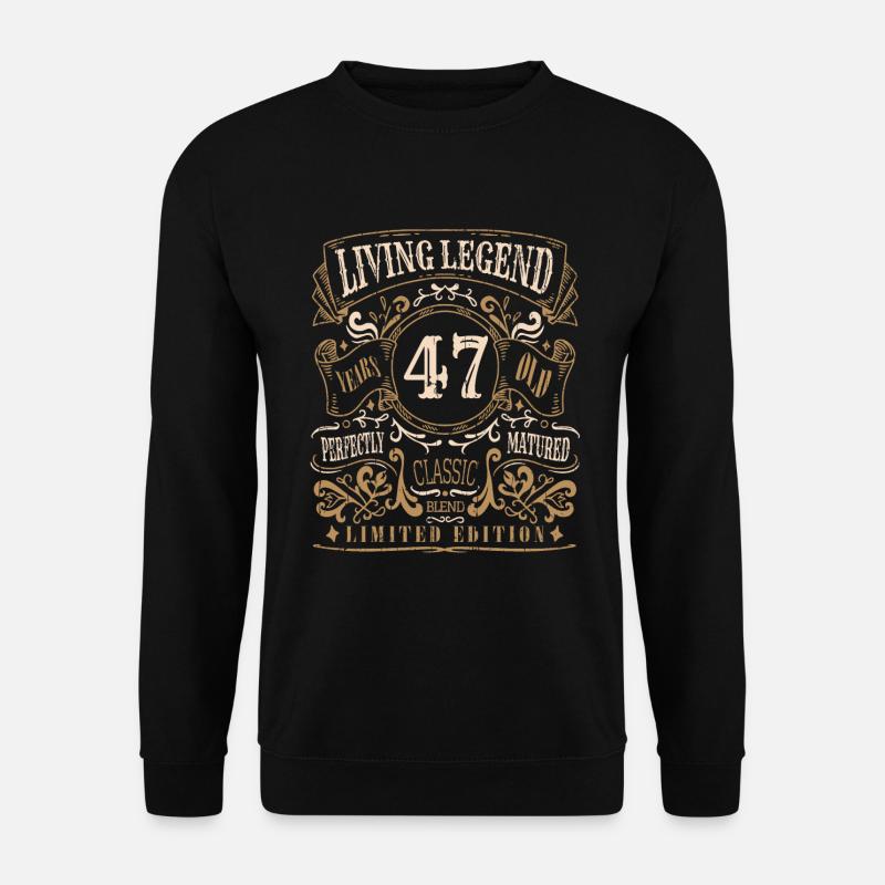 Retro Vintage Birth Whiskey Age 47 Years Old - Unisex Pullover - Schwarz