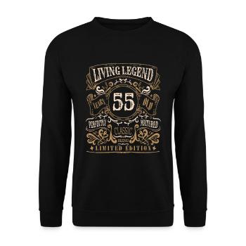Retro Vintage Birth Whiskey Age 55 Years Old - Unisex Sweatshirt - black - Front - Alina (178cm) & Michal (187cm)