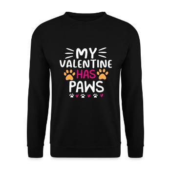 Love Dogs My Valentine Lover Hearts Day Valentines - Unisex Sweatshirt - black - Front - Alina (178cm) & Michal (187cm)