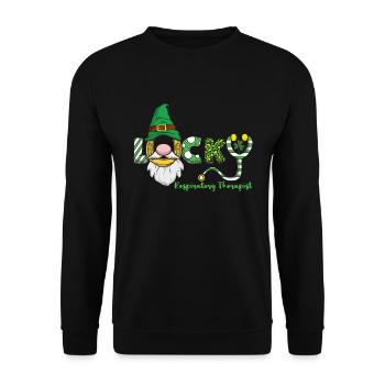 Lucky Respiratory Therapist Saint Patricks - Unisex Sweatshirt - black - Front - Alina (178cm) & Michal (187cm)