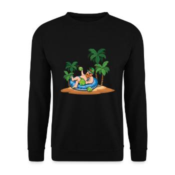 Leprechaun Relax Shamrock Saint Patrick Day - Sweat-shirt Unisexe - noir - Devant - Alina (178cm) & Michal (187cm)