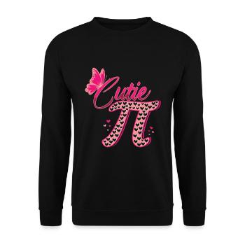 Schmetterling Niedlich Pi Mathe Urlaub Mathematik Pi Tag - Unisex Pullover - Schwarz - Vorne - Alina (178cm) & Michal (187cm)