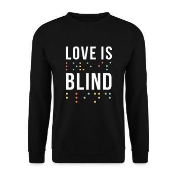 Love Braille Alphabet Braille Language Braille - Unisex Sweatshirt - black - Front - Alina (178cm) & Michal (187cm)