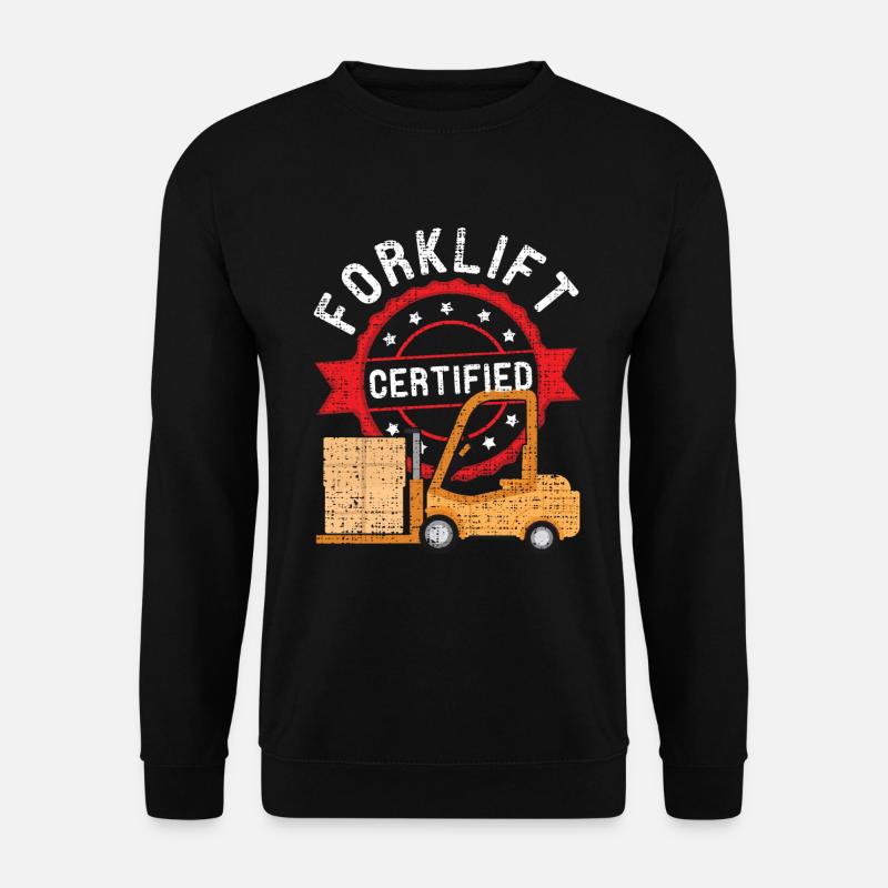 Cooler Gabelstaplerfahrer Fahrer Trucker Gabelstapler - Unisex Pullover - Schwarz
