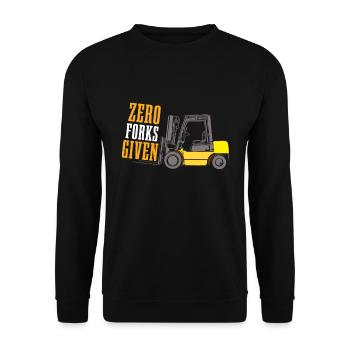 Gabeln Gegeben Gabelstapler Fahrer Bediener Gabelstapler - Unisex Pullover - Schwarz - Vorne - Alina (178cm) & Michal (187cm)