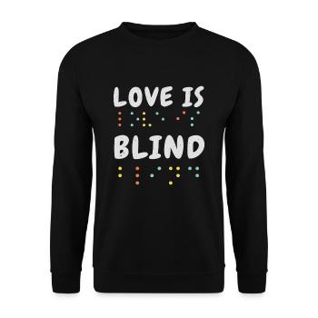 Braille Alphabet Love Braille Language Braille - Unisex Sweatshirt - black - Front - Alina (178cm) & Michal (187cm)