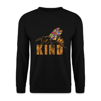 Kindness Bee Puzzle Special Kind Autism Awareness - Sweat-shirt Unisexe - noir - Devant - Alina (178cm) & Michal (187cm)