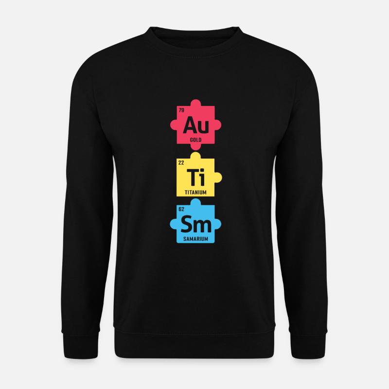 Periodensystem Buntes Puzzle Autismus Bewusstsein - Unisex Pullover - Schwarz