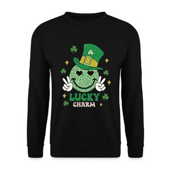 La Saint-Patrick a de la chance pour les enfants - Sweat-shirt Unisexe - noir - Devant - Alina (178cm) & Michal (187cm)