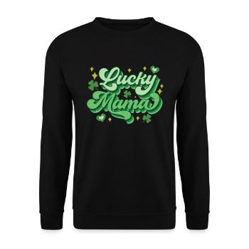 Fête de la Saint-Patrick Maman heureuse - Sweat-shirt Unisexe - noir - Devant - Alina (178cm) & Michal (187cm)
