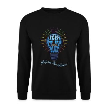 Acceptance April Blue For Autism Awareness Month - Unisex Sweatshirt - black - Front - Alina (178cm) & Michal (187cm)