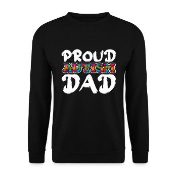 Autism Dad Puzzle Colorful Autism Awareness - Unisex Sweatshirt - black - Front - Alina (178cm) & Michal (187cm)