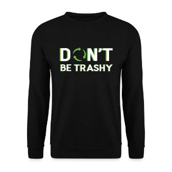 Recycler les citations Nature Océans Jour de la Terre Jour de la Terre - Sweat-shirt Unisexe - noir - Devant - Alina (178cm) & Michal (187cm)