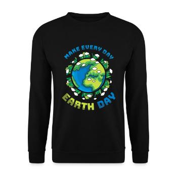 La Journée mondiale des océans fait du Jour de la Terre un jour quotidien - Sweat-shirt Unisexe - noir - Devant - Alina (178cm) & Michal (187cm)