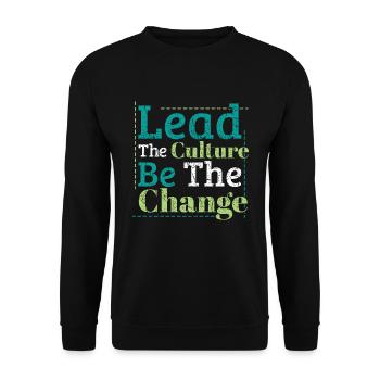 Earth Day Zitate führen Save Nature Oceans Day - Unisex Pullover - Schwarz - Vorne - Alina (178cm) & Michal (187cm)