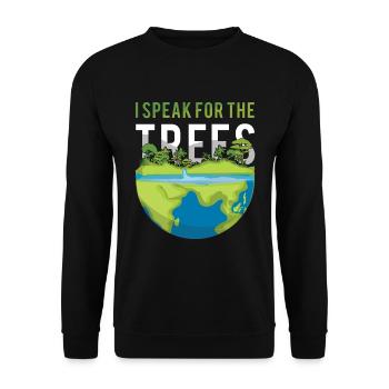 Parlez pour les arbres Sauvons la nature Journée des océans Jour de la Terre - Sweat-shirt Unisexe - noir - Devant - Alina (178cm) & Michal (187cm)