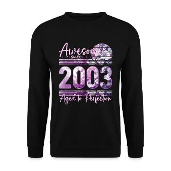 2003 Born birthday woman - Unisex Sweatshirt - black - Front - Alina (178cm) & Michal (187cm)