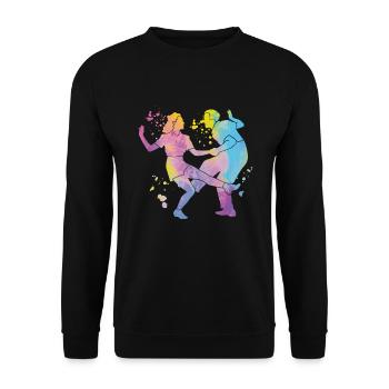 Dancing Swing 60s Boogie Woogie - Unisex Sweatshirt - black - Front - Alina (178cm) & Michal (187cm)