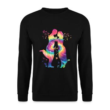 Tango Argentin Danse Milonga Vals - Sweat-shirt Unisexe - noir - Devant - Alina (178cm) & Michal (187cm)