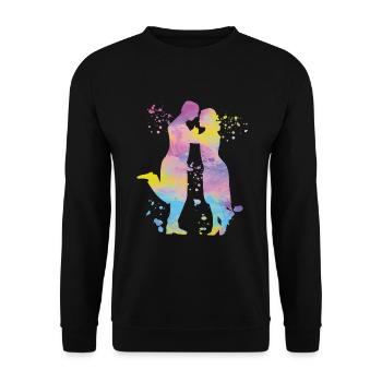 Tango Argentin Danse Milonga Vals - Sweat-shirt Unisexe - noir - Devant - Alina (178cm) & Michal (187cm)