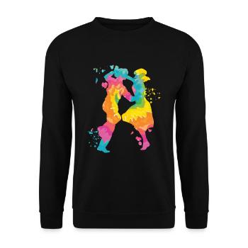 Dancing Swing 60s Boogie Woogie - Unisex Sweatshirt - black - Front - Alina (178cm) & Michal (187cm)